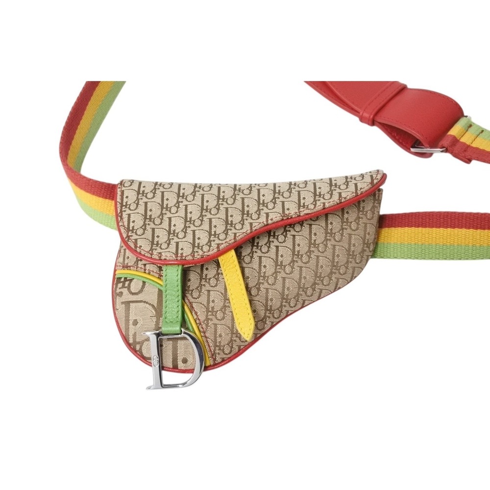 Christian Dior Waist bag Body Belt Bum belt Trotter Rasta colors Galliano - Picture 2 of 8